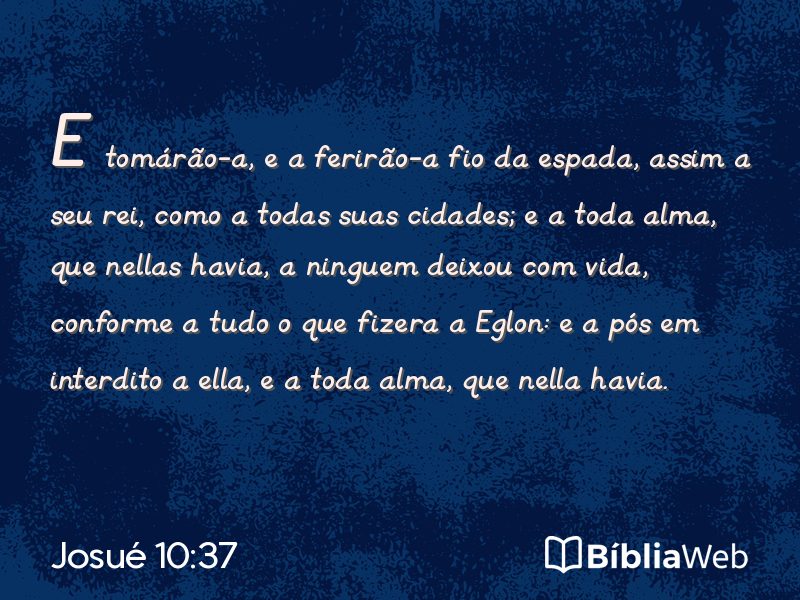 Josué 10:37 em imagem para compartilhar