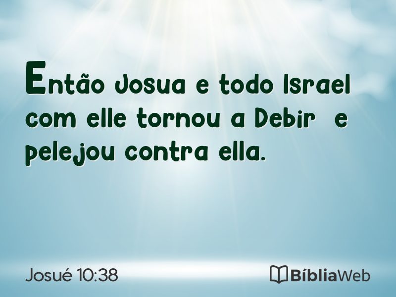 Josué 10:38 em imagem para compartilhar