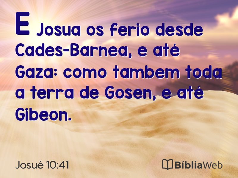 Josué 10:41 em imagem para compartilhar