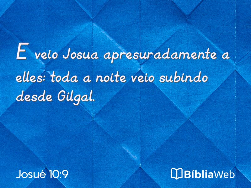 Josué 10:9 em imagem para compartilhar