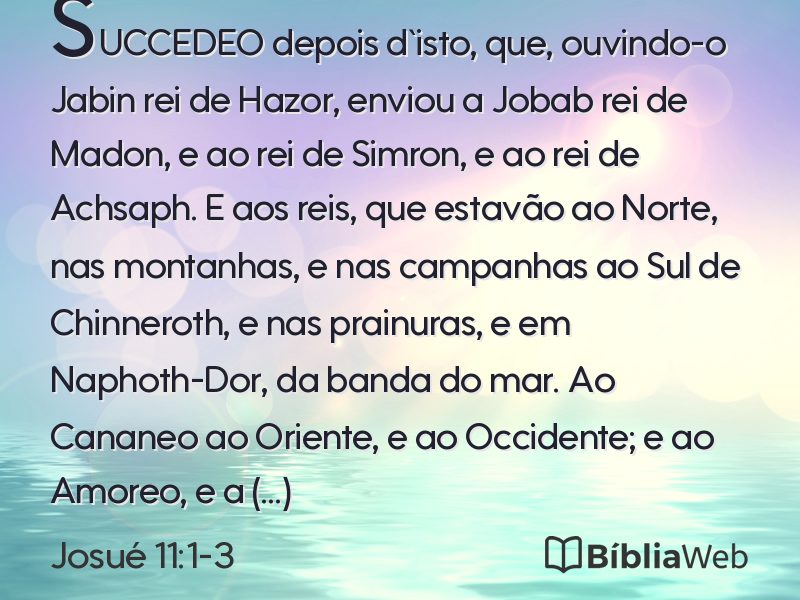 Josué 11:1-3 em imagem para compartilhar