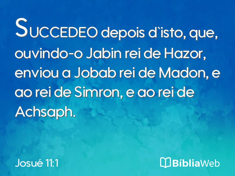 Josué 11:1 em imagem para compartilhar