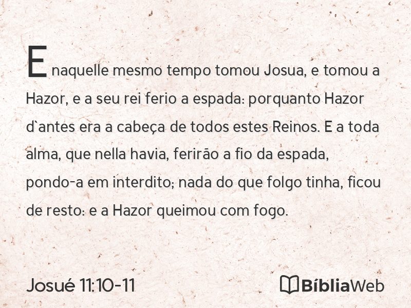 Josué 11:10-11 em imagem para compartilhar
