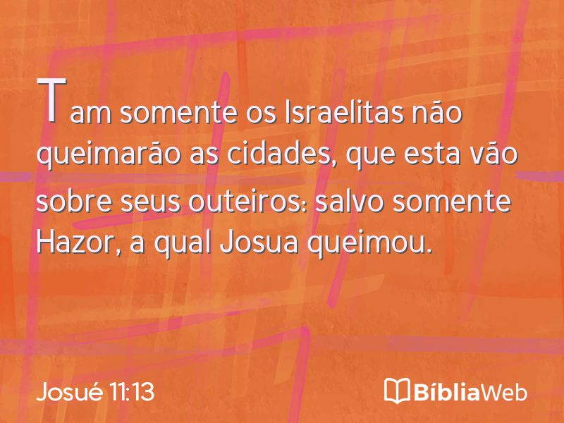 Josué 11:13 em imagem para compartilhar