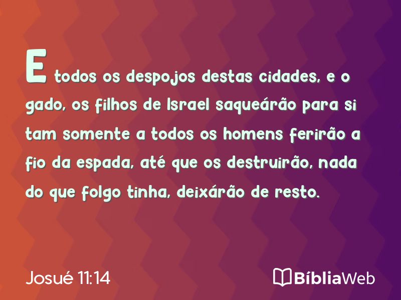 Josué 11:14 em imagem para compartilhar