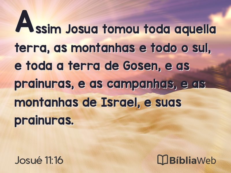 Josué 11:16 em imagem para compartilhar