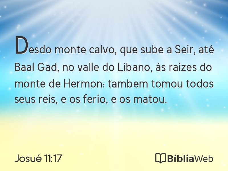 Josué 11:17 em imagem para compartilhar