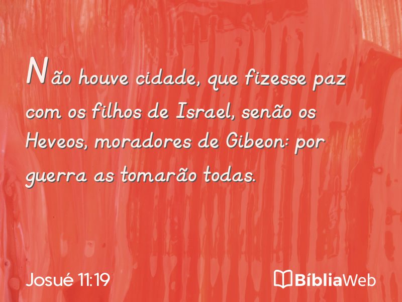Josué 11:19 em imagem para compartilhar