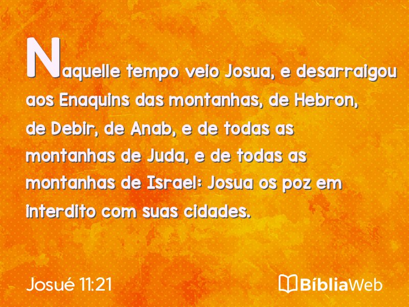 Josué 11:21 em imagem para compartilhar