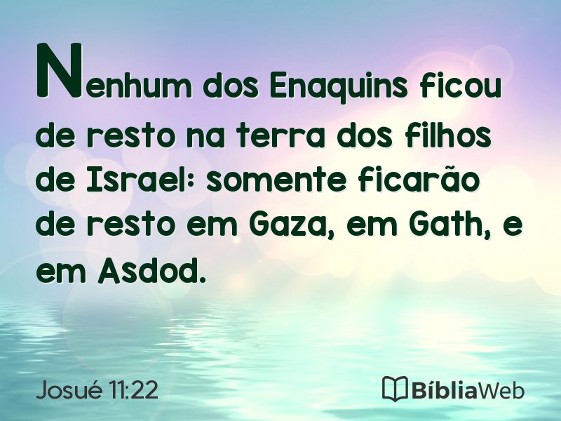 Josué 11:22 em imagem para compartilhar