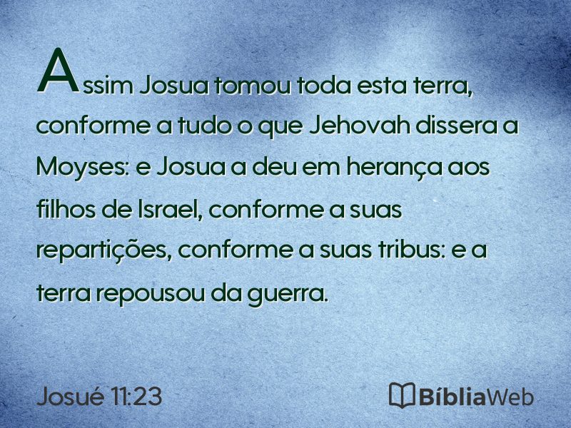 Josué 11:23 em imagem para compartilhar