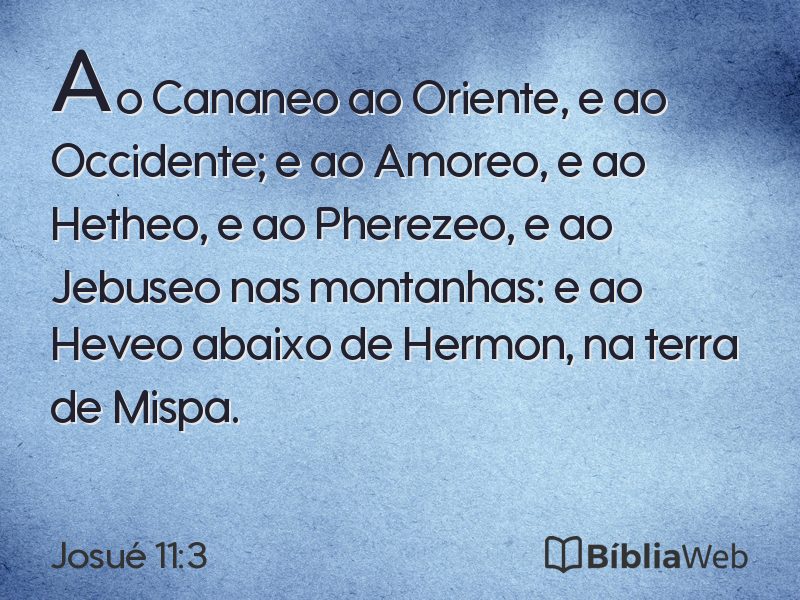 Josué 11:3 em imagem para compartilhar
