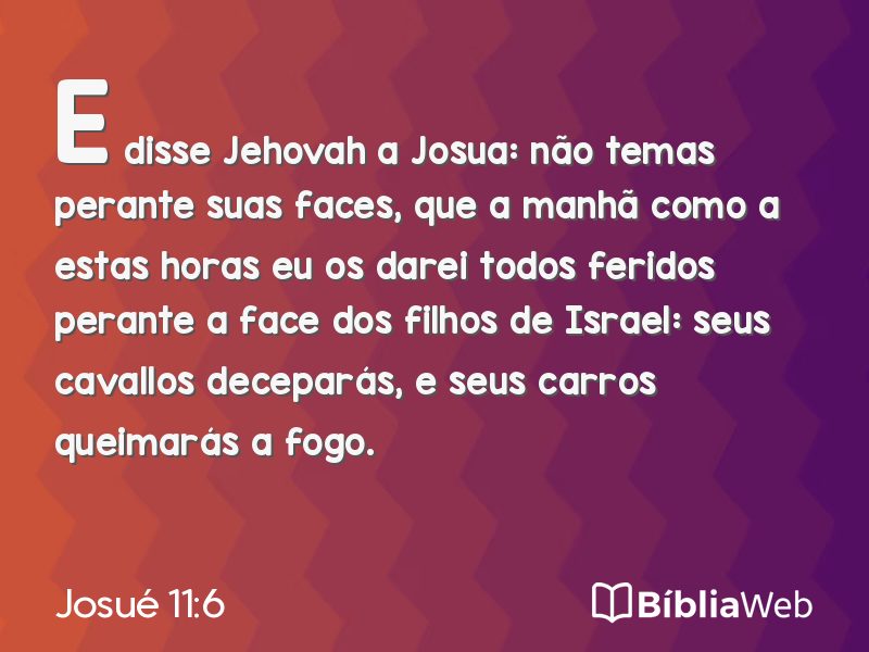 Josué 11:6 em imagem para compartilhar