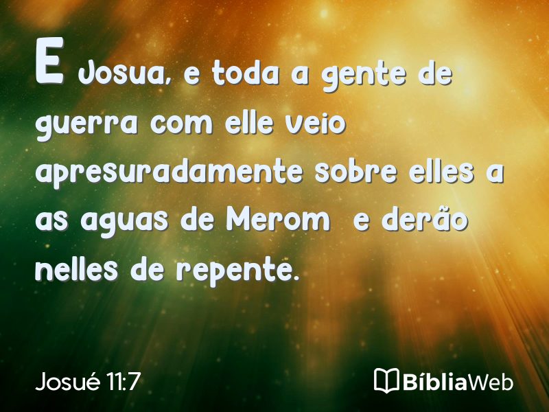 Josué 11:7 em imagem para compartilhar