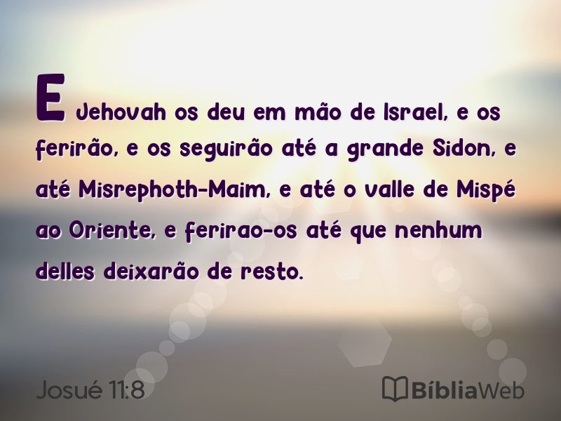 Josué 11:8 em imagem para compartilhar