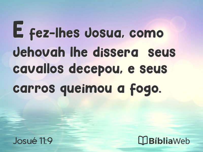 Josué 11:9 em imagem para compartilhar