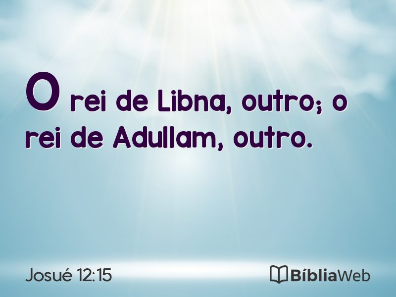 Josué 12:15 em imagem para compartilhar