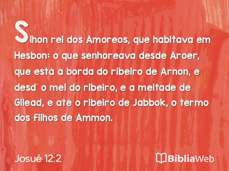 Josué 12:2 em imagem para compartilhar