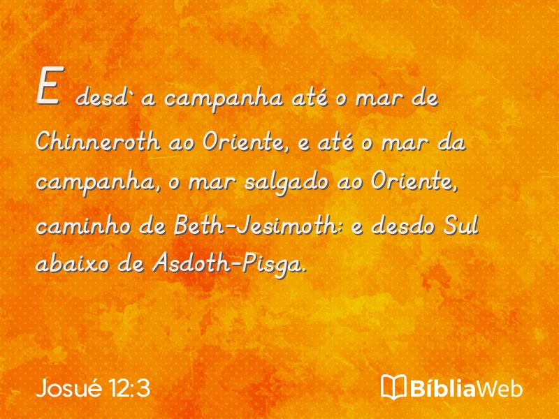 Josué 12:3 em imagem para compartilhar