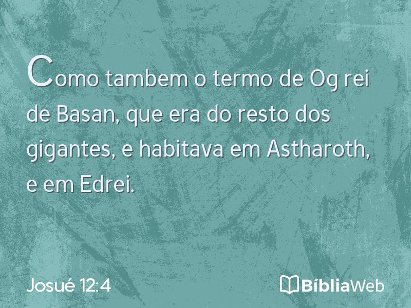 Josué 12:4 em imagem para compartilhar