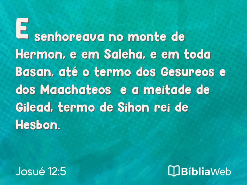 Josué 12:5 em imagem para compartilhar