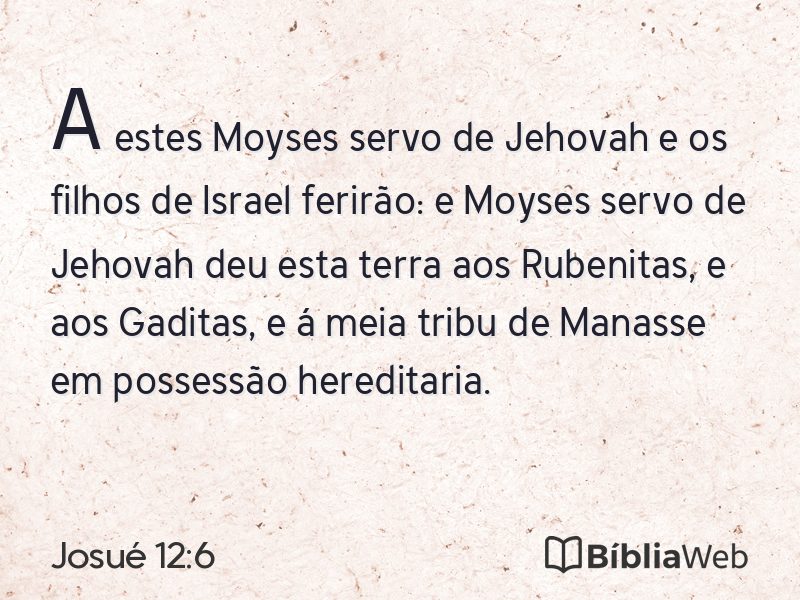 Josué 12:6 em imagem para compartilhar