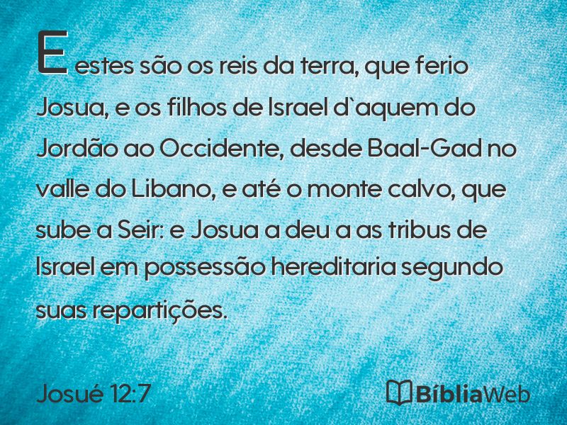 Josué 12:7 em imagem para compartilhar