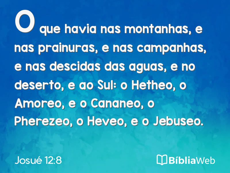Josué 12:8 em imagem para compartilhar
