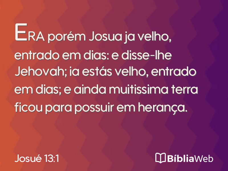 Josué 13:1 em imagem para compartilhar