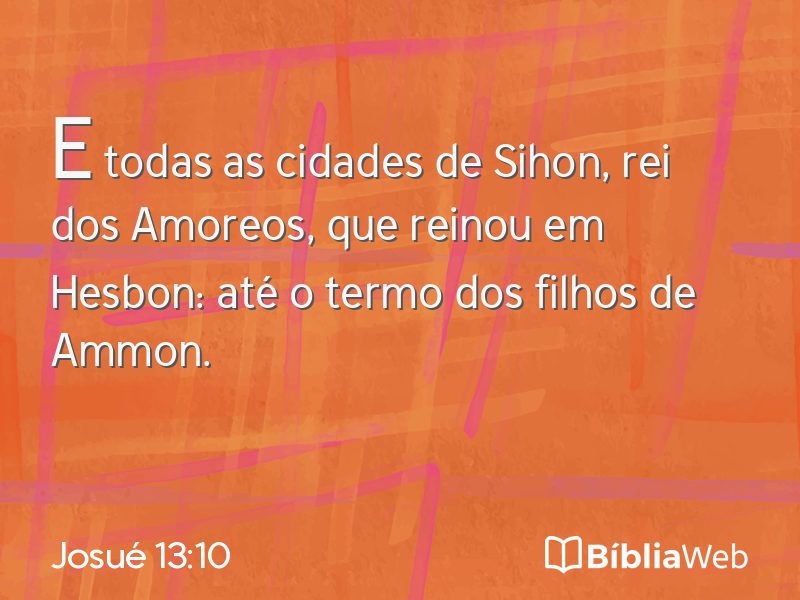 Josué 13:10 em imagem para compartilhar