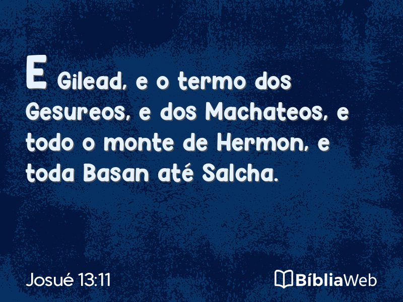 Josué 13:11 em imagem para compartilhar