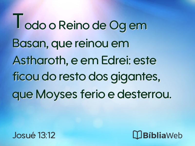 Josué 13:12 em imagem para compartilhar