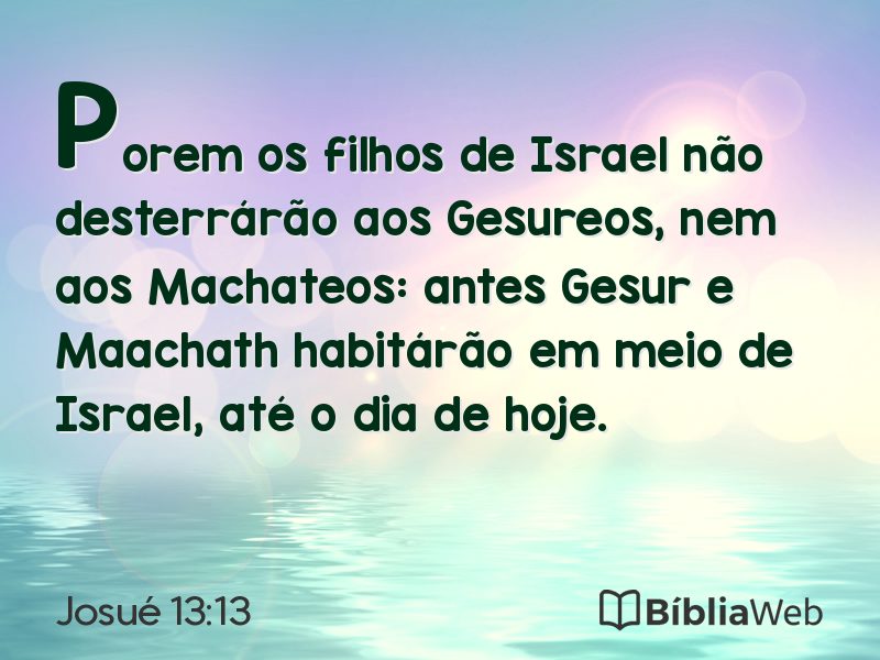 Josué 13:13 em imagem para compartilhar
