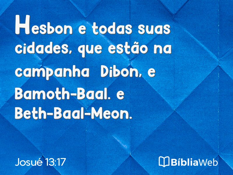 Josué 13:17 em imagem para compartilhar