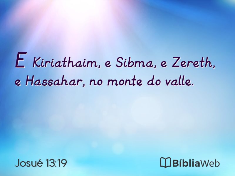 Josué 13:19 em imagem para compartilhar
