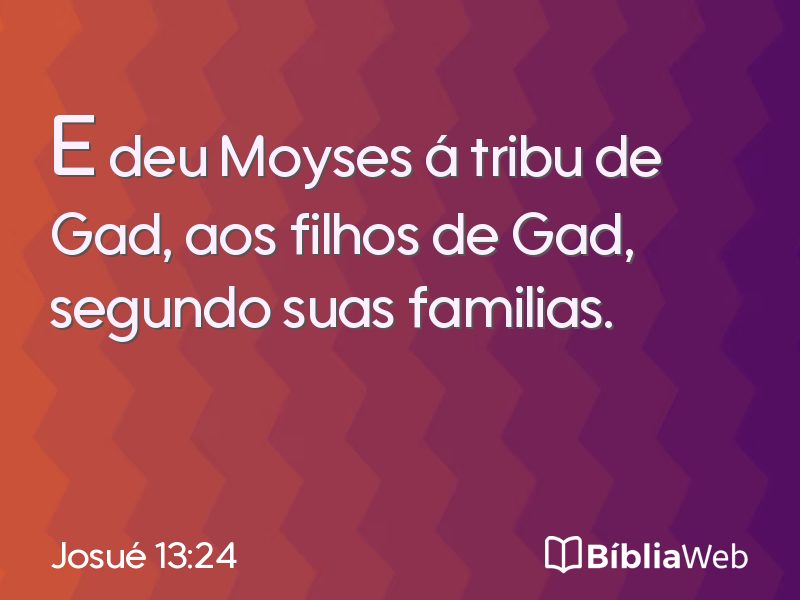 Josué 13:24 em imagem para compartilhar
