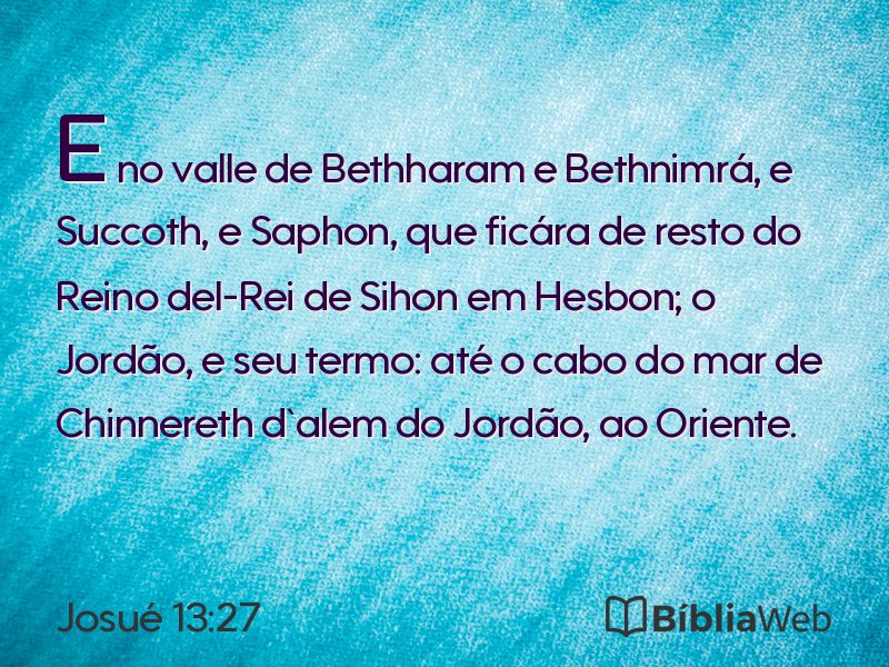 Josué 13:27 em imagem para compartilhar