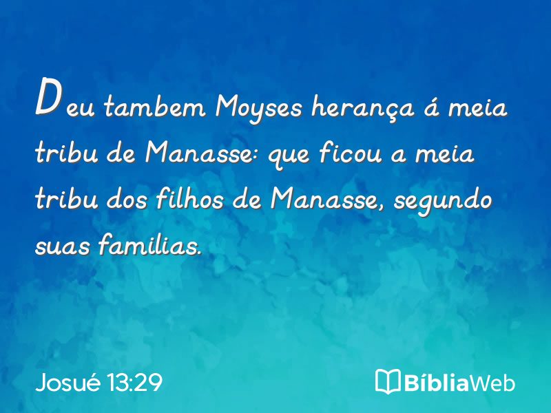 Josué 13:29 em imagem para compartilhar