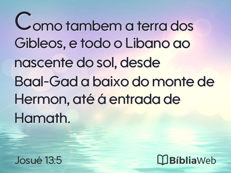 Josué 13:5 em imagem para compartilhar