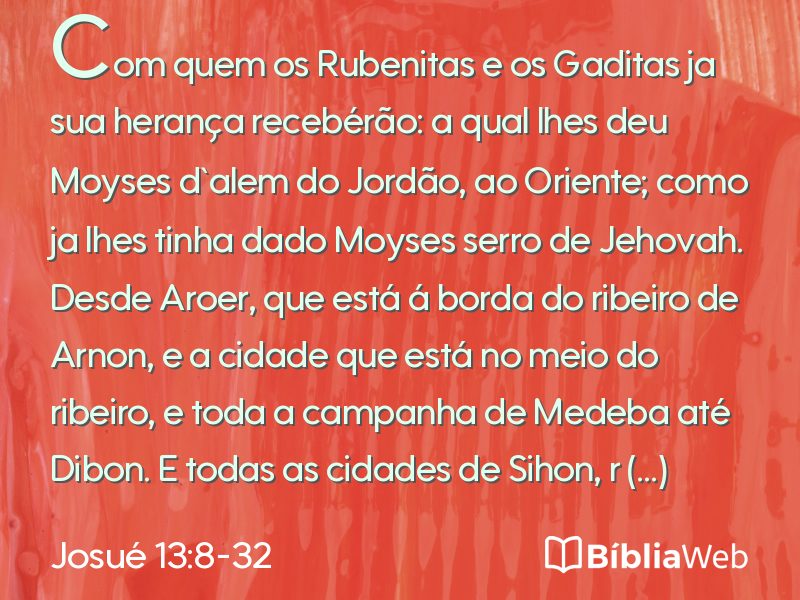 Josué 13:8-32 em imagem para compartilhar