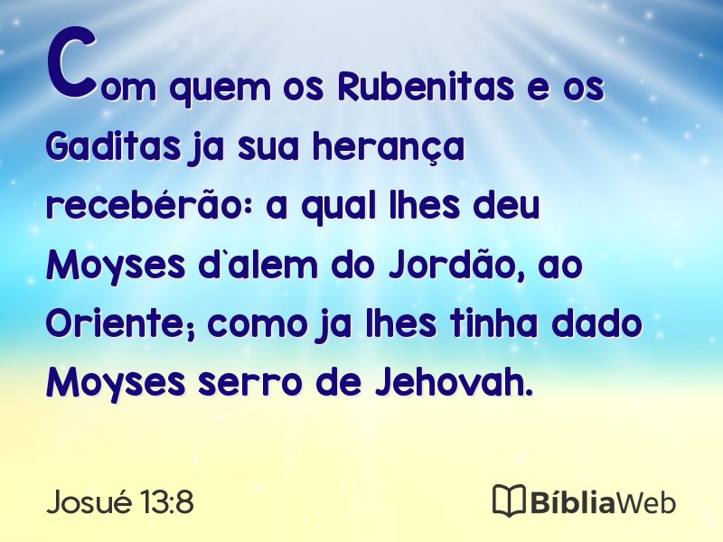 Josué 13:8 em imagem para compartilhar