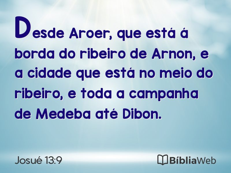 Josué 13:9 em imagem para compartilhar
