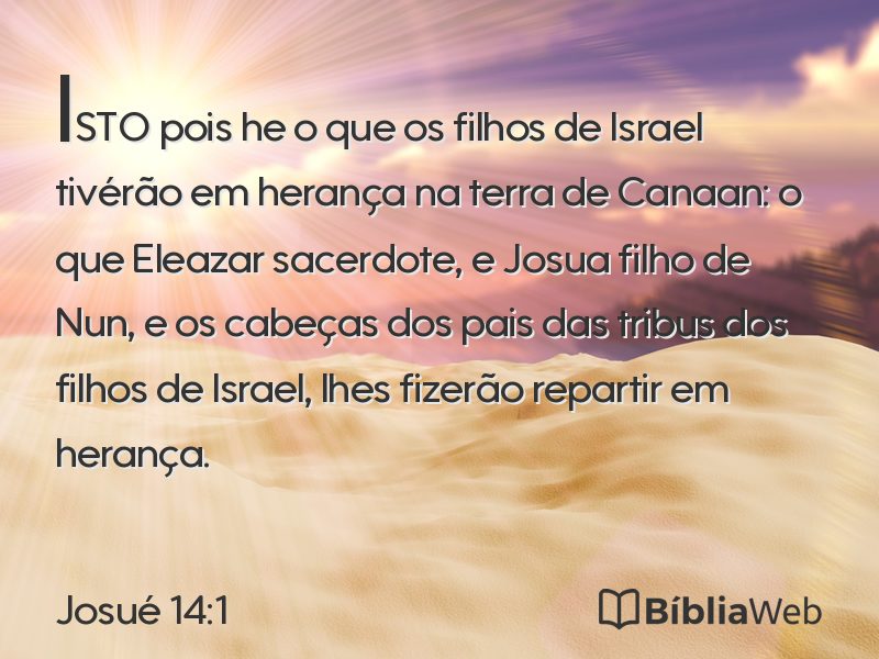 Josué 14:1 em imagem para compartilhar