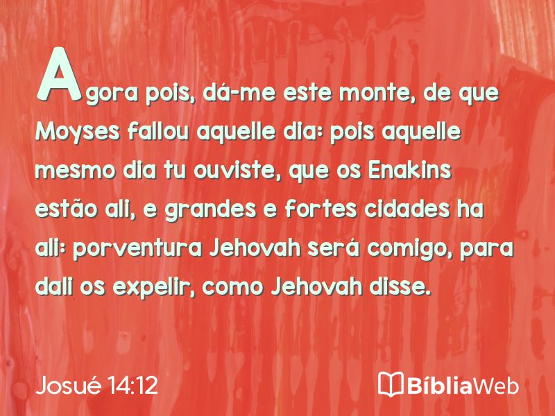 Josué 14:12 em imagem para compartilhar