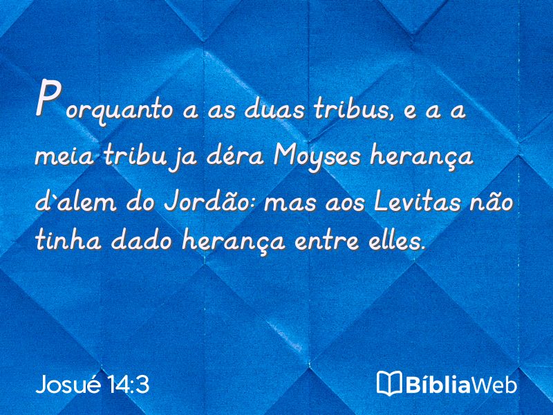Josué 14:3 em imagem para compartilhar