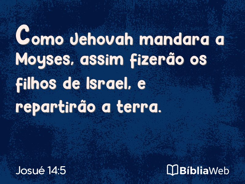 Josué 14:5 em imagem para compartilhar