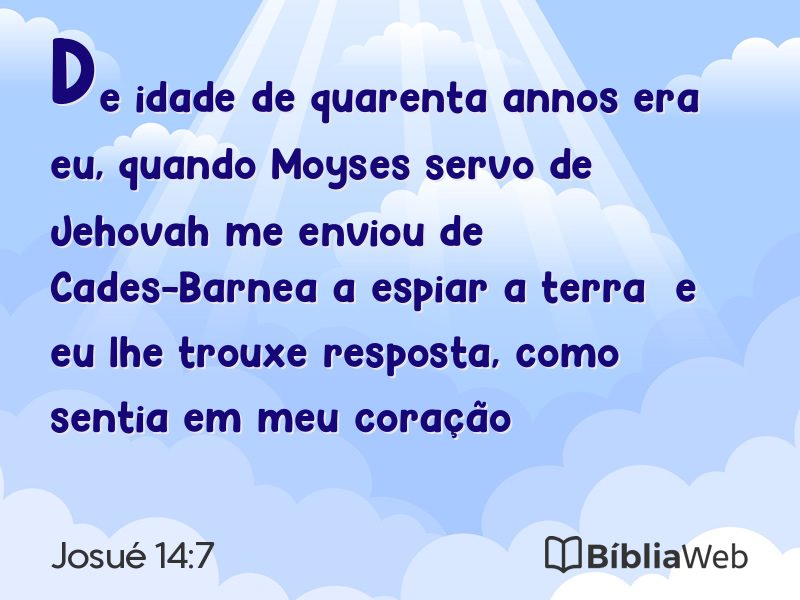 Josué 14:7 em imagem para compartilhar