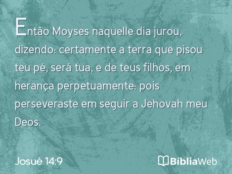 Josué 14:9 em imagem para compartilhar