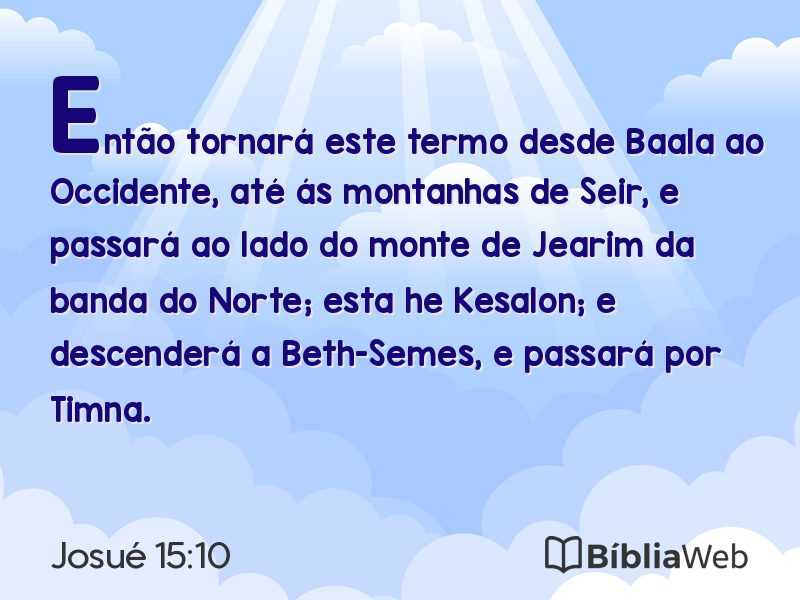Josué 15:10 em imagem para compartilhar