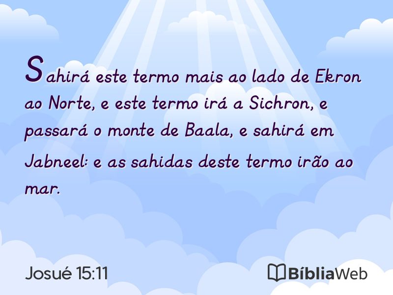 Josué 15:11 em imagem para compartilhar